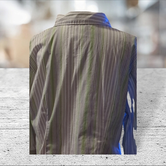 George women's plus stretch button down shirt 16W - Picture 4 of 13